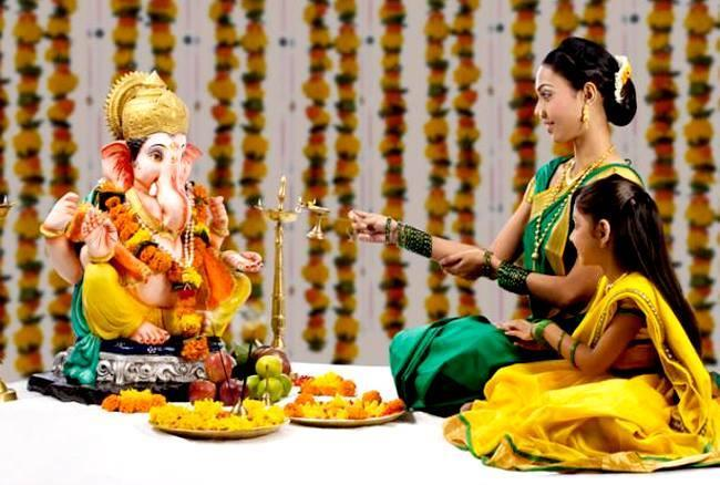 Ganesha Puja on Diwali