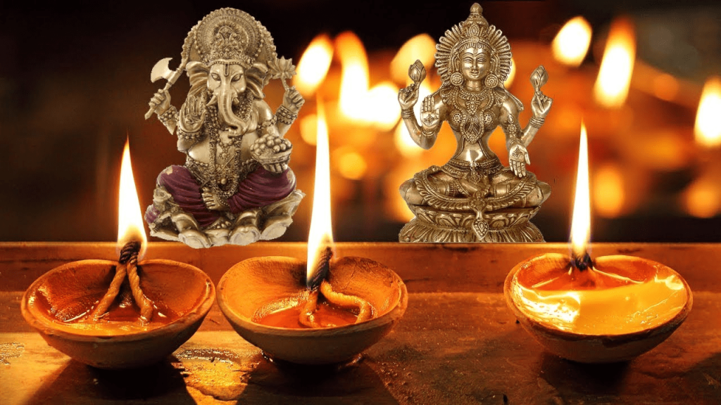 Ganesha and Lakshmi Puja on Diwali